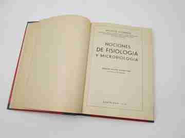 Nociones de Fisiología y Microbiología. Salustio Alvarado. 181 grabados. 1936