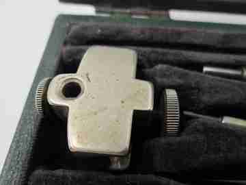 Norton & Gregory Ltd drawing tools boxed. Silver plated. England. 1910's