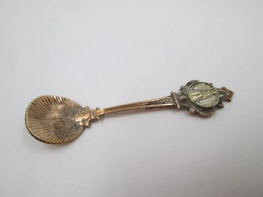 Notre-Dame de Rocamadour Sanctuary spoon. Gold plated metal