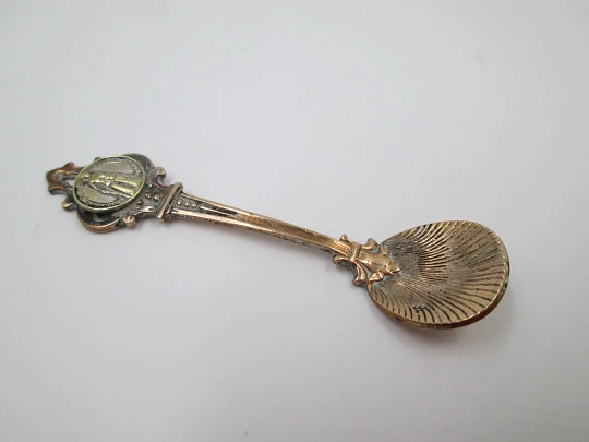 Notre-Dame de Rocamadour Sanctuary spoon. Gold plated metal