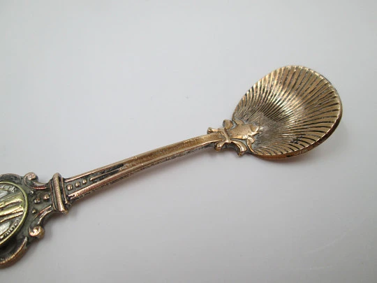 Notre-Dame de Rocamadour Sanctuary spoon. Gold plated metal