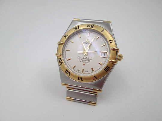 Omega Constellation caballero. Acero y oro 18k. Automático. 2005. Caja. Fecha