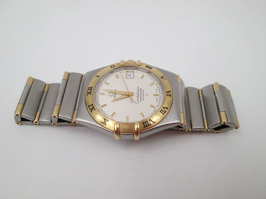 Omega Constellation men's wristwatch. Steel & 18k gold. 2005. Automatic. Box