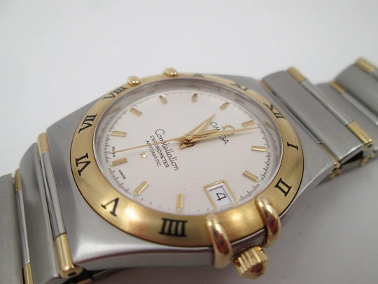 Omega Constellation men's wristwatch. Steel & 18k gold. 2005. Automatic. Box