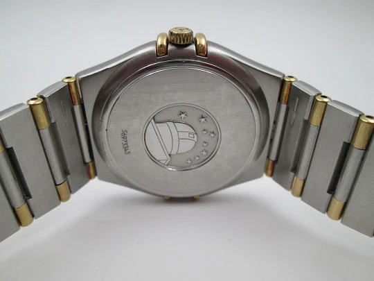 Omega Constellation. Acero y oro 18k. Cuarzo. Brazalete. Calendario. 2000