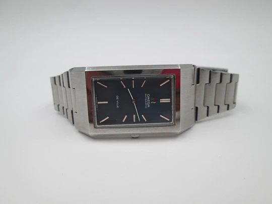 Omega De Ville Curvex Tank. Stainless steel. Automatic. Box. Bracelet. 1970's