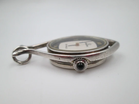 Omega De Ville women's pendant watch. 925 sterling silver. Manual wind