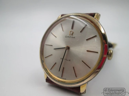 Omega De Ville. Gold plated and steel. Manual wind. 1960's