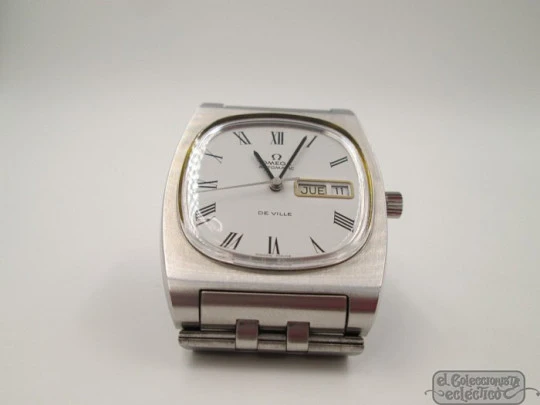 Omega De Ville. Stainless steel. Automatic. Date & day. Bracelet. 1970's
