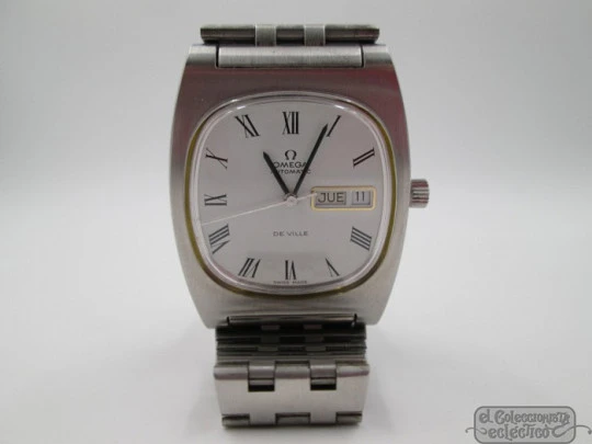 Omega De Ville. Stainless steel. Automatic. Date & day. Bracelet. 1970's
