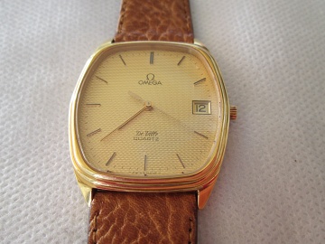 omega de ville steel and gold plated 