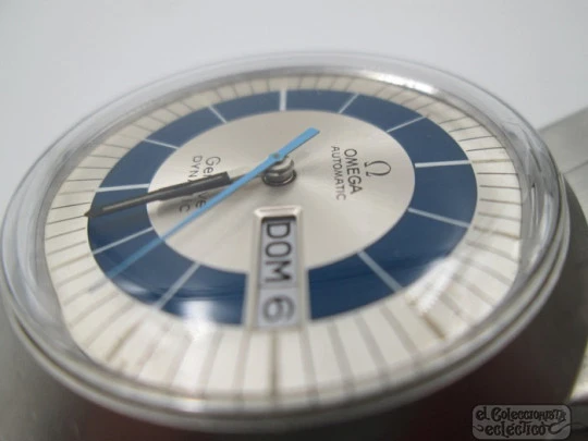 Omega Genève Dynamic. Acero. Automático. 1970. Día y fecha. Azul plata