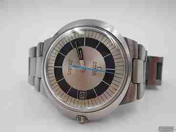 Omega Genève Dynamic. Acero. Automático. 1970. Fecha. Azul plata