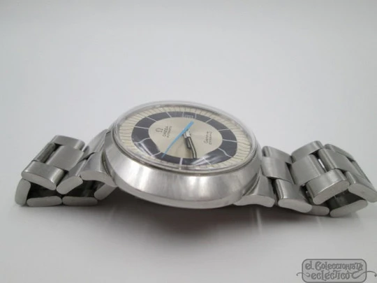 Omega Genève Dynamic. Acero. Automático. 1970. Fecha. Azul plata