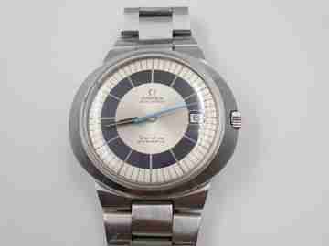 Omega Genève Dynamic. Acero. Automático. 1970. Fecha. Azul plata