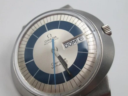超希少☆腕時計　OMEGA AUTOMATIC Genave DYNAMIC Vintage Omega Dynamic Geneve Automatic Blue Racing Dial