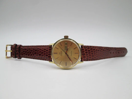 Omega Genève Seamaster. Oro 18 quilates. Automático. Día y fecha. 1970