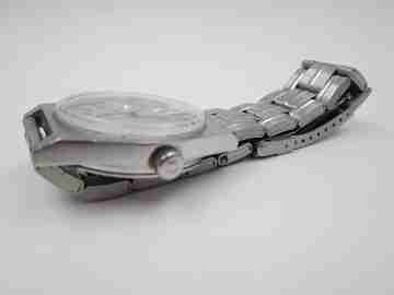 Omega Genève. Acero inoxidable. Automático. Calendario. Brazalete. 1970