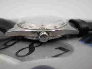 Omega Genève. Acero inoxidable. Automático. Fecha. Correa. 1960
