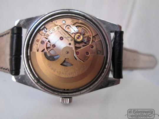 Omega Genève. Acero inoxidable. Automático. Fecha. Correa. 1960