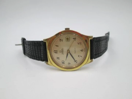 Omega Genève. Automatic. 1970's. 20 microns gold-plated. Date