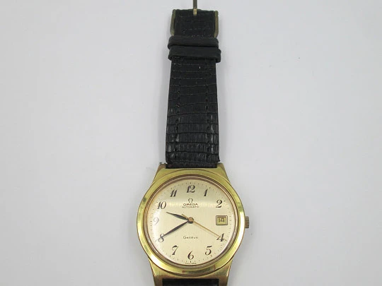 Omega Genève. Automatic. 1970's. 20 microns gold-plated. Date