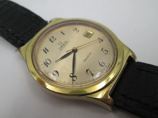 Omega Genève. Automatic. 1970's. 20 microns gold-plated. Date