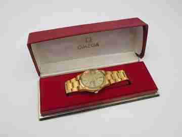 Omega Geneve. Gold plated & steel. Automatic. Calendar. Bracelet. 1970's