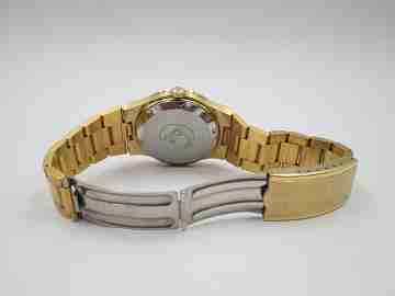 Omega Geneve. Gold plated & steel. Automatic. Calendar. Bracelet. 1970's