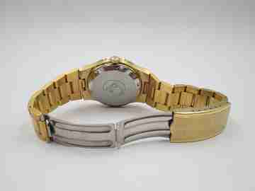 Omega Geneve. Gold plated & steel. Automatic. Calendar. Bracelet. 1970's