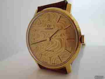 Omega Genève. Manual wind. Rare dial. 20 microns gold-plated