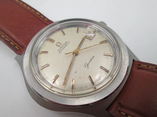 Omega Genève. Stainless steel. 1970's. Automatic. Calendar