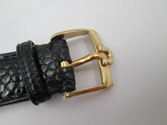 Omega Jumbo Calatrava men's watch. 80 microns pink gold plated. Manual wind. 1950's