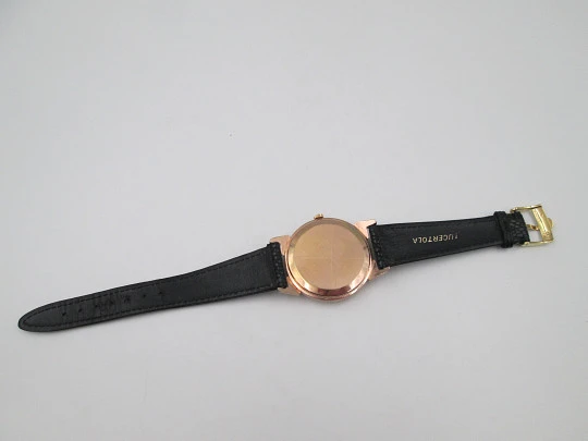 Omega Jumbo Calatrava. Chapado en oro rosa 80 micras. Cuerda manual. 1950. Suiza