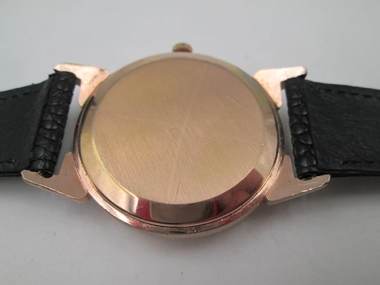 Omega Jumbo Calatrava. Chapado en oro rosa 80 micras. Cuerda manual. 1950. Suiza