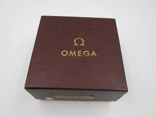 Omega ladie's watch. 20 micron gold plated & steel. Manual wind. Box. 1970's