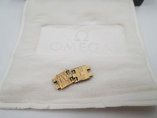 Omega ladie's watch. 20 micron gold plated & steel. Manual wind. Box. 1970's