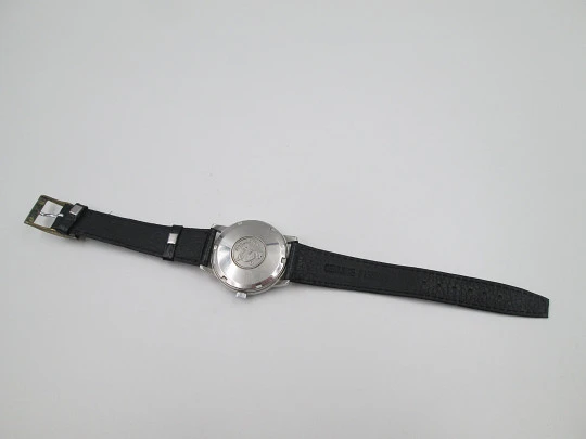 Omega Seamaster automatic men's watch. Stainless steel. Calendar. Strap. 1960's