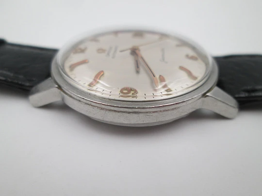 Omega Seamaster automatic men's watch. Stainless steel. Calendar. Strap. 1960's