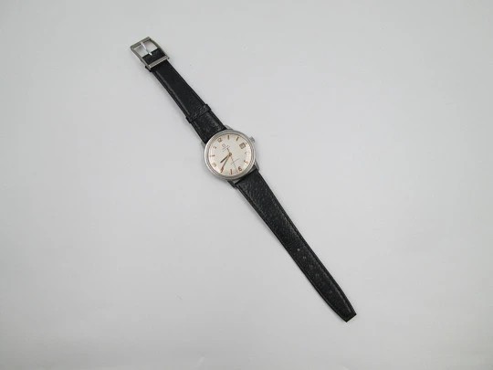 Omega Seamaster automatic men's watch. Stainless steel. Calendar. Strap. 1960's