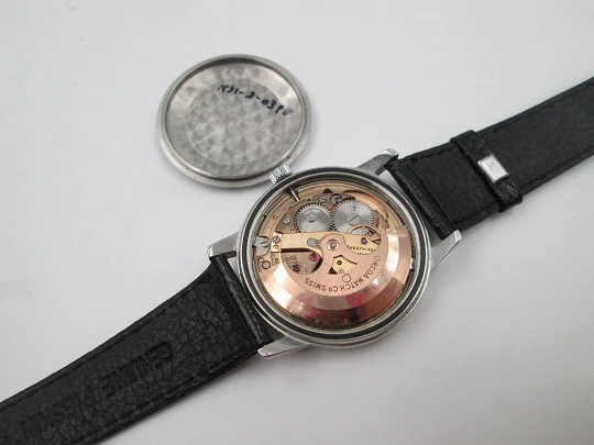 Omega Seamaster automatic men's watch. Stainless steel. Calendar. Strap. 1960's