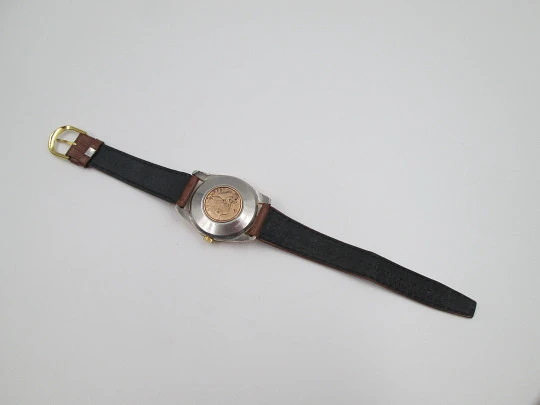 Omega Seamaster automático. Chapado oro y acero inoxidable. Correa piel. Suiza. 1950