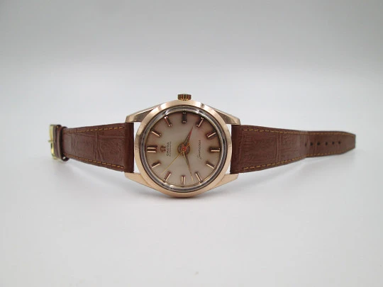 Omega Seamaster automático. Chapado oro y acero inoxidable. Correa piel. Suiza. 1950