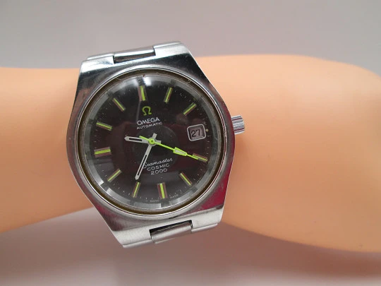 Omega Seamaster Cosmic 2000. Stainless steel. Automatic. Calendar. Bracelet. 1970's Omega Seamaster Cosmic 2000. Stainless steel. Automatic. Calendar. Bracelet. 1970's