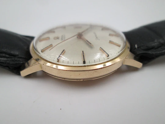 Omega Seamaster. 18k yellow gold. Automatic. Calendar. Original strap. 1970's. Swiss