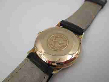Omega Seamaster. 18k yellow gold. Automatic. Calendar. Original strap. 1970's. Swiss