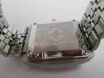 Omega Seamaster. Big square case. Steel. Automatic. Calendar. Bracelet. 1970's