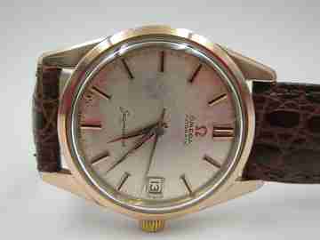 Omega Seamaster. Chapado / acero. Automático. 1960. Calendario. Correa