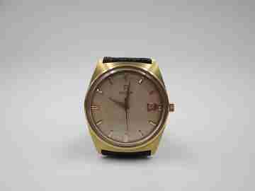 Omega Seamaster. Chapado oro / acero. Automático. 1960. Fecha. Correa