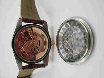 Omega Seamaster. Gold plated & stainless steel. 1960's. Automatic. Calendar. Swiss